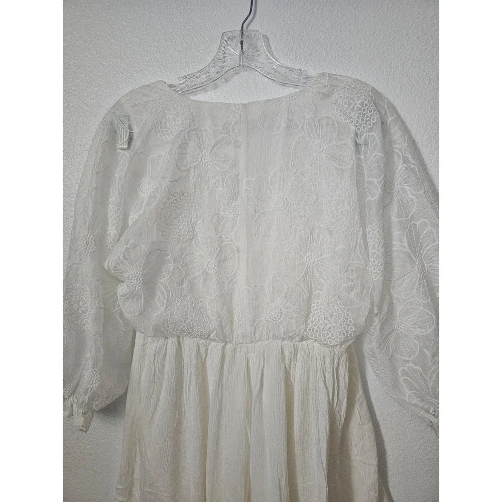 New!! Aeom White Lace Dress Women's Size Large - Picture 6 of 6
